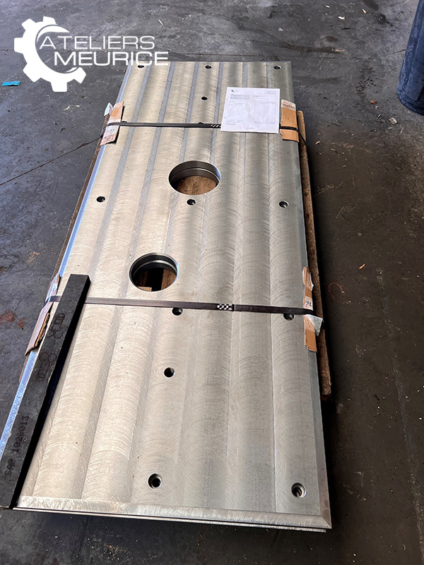 plaque support tournage fraisage ateliers meurice à charleroi